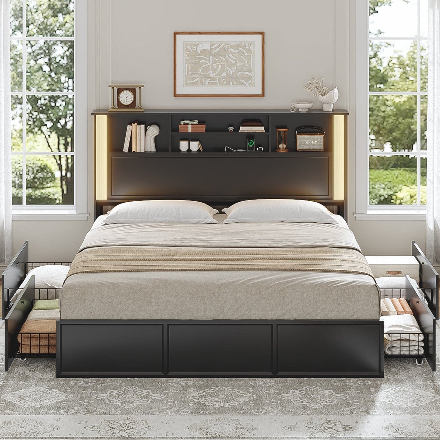 AOGLLATI Bed Frame 3 Color- Lightbox Bed Frame