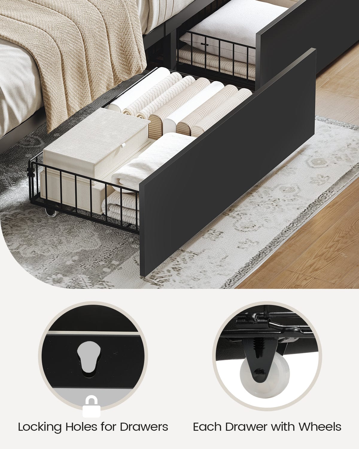 AOGLLATI Bed Frame 3 Color- Lightbox Bed Frame