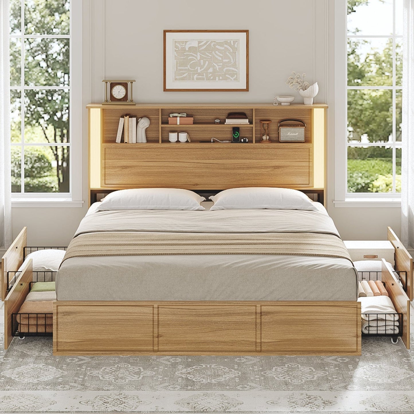 AOGLLATI Bed Frame 3 Color- Lightbox Bed Frame