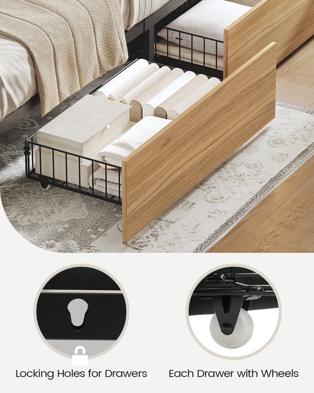 AOGLLATI Bed Frame 3 Color- Lightbox Bed Frame