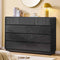 AOGLLATI Dresser Black / Engineered Wood / Modern Mid Century Modern 9-Drawer Dresser Black