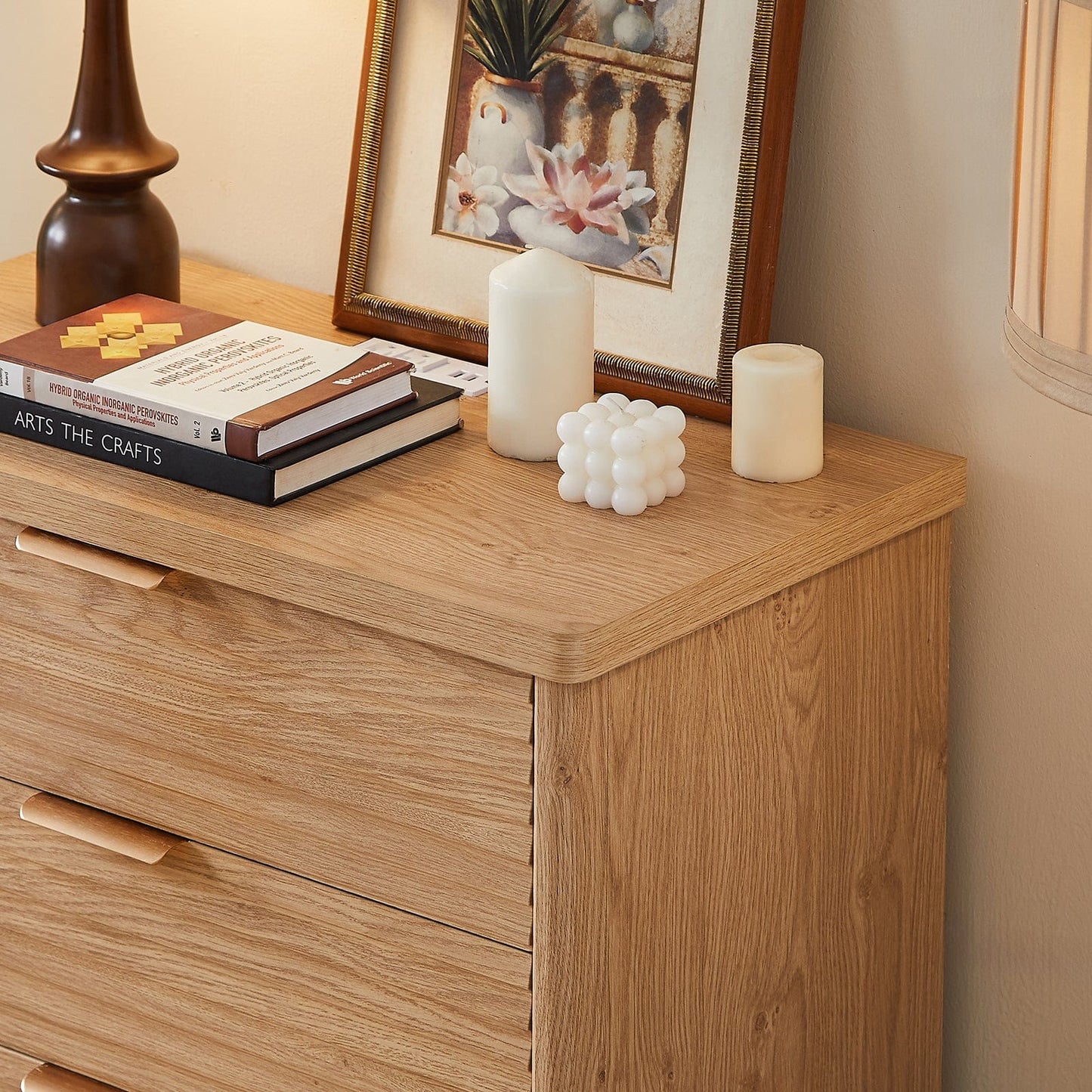 AOGLLATI Dresser Natural / Engineered Wood / Retro AOGLLATI Retro Tall Dresser