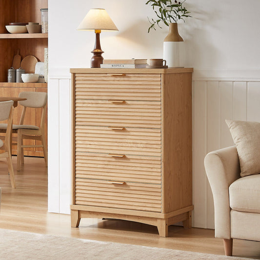 AOGLLATI Dresser Natural / Engineered Wood / Retro AOGLLATI Retro Tall Dresser