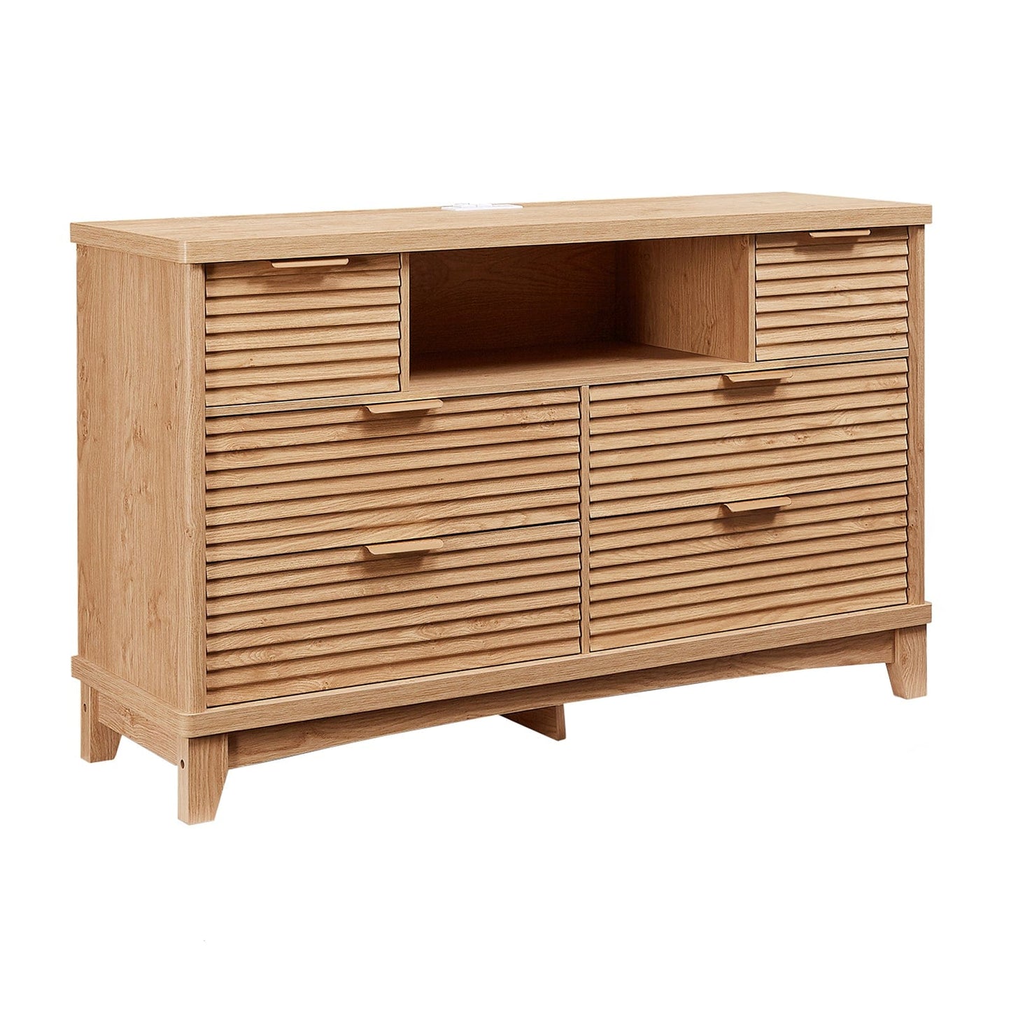AOGLLATI Dresser Wood / Engineered Wood / Retro Retro 6 Drawers Dresser Wood