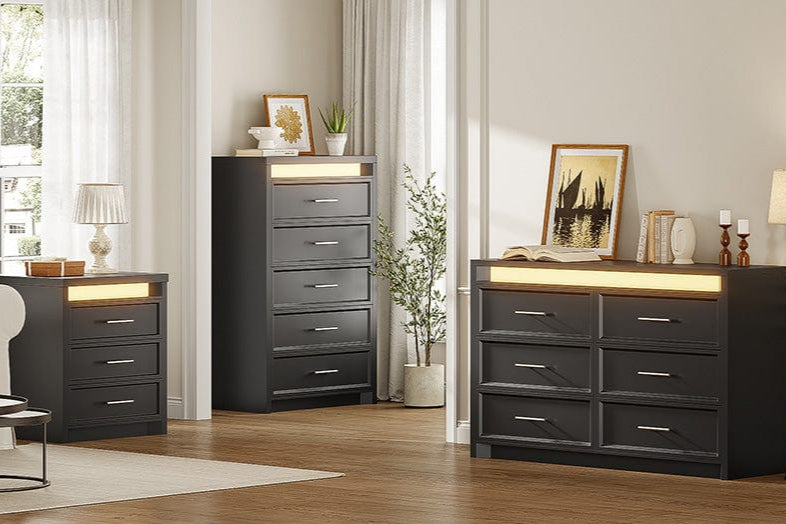 Aogllati Lighting Tall and Wide Dressers