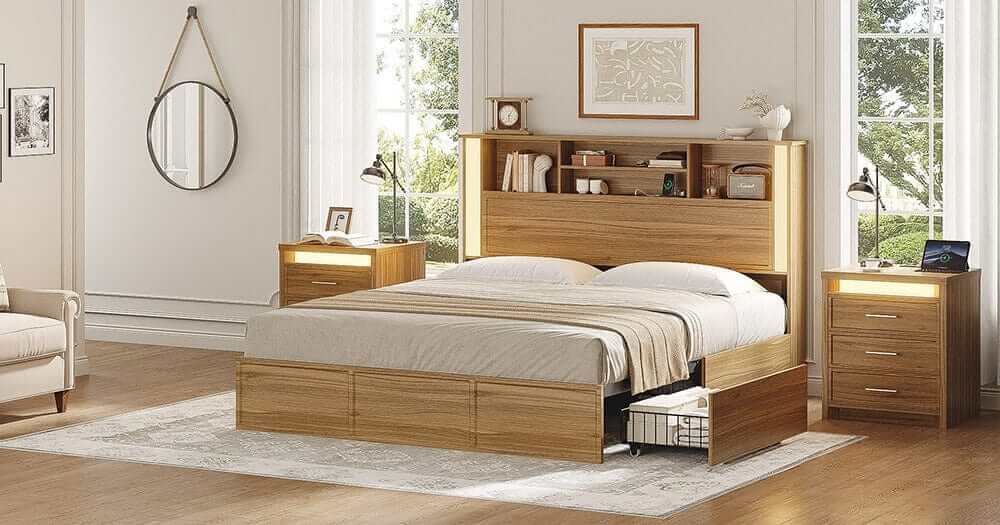 Light box Bedroom Collection Brown Light box Bedroom Collection Brown