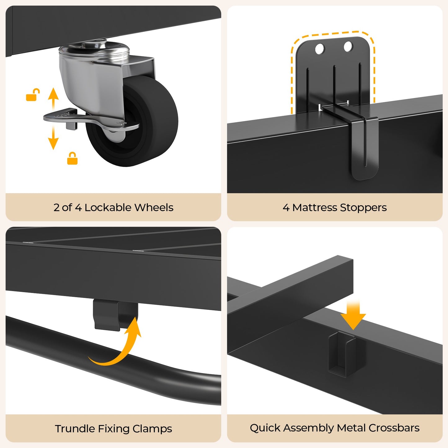 AOGLLATI Daybed with Pop Up Trundle and 3 Storage Drawers Farmhouse Corner Bed Frame with Charging Station LED Lights