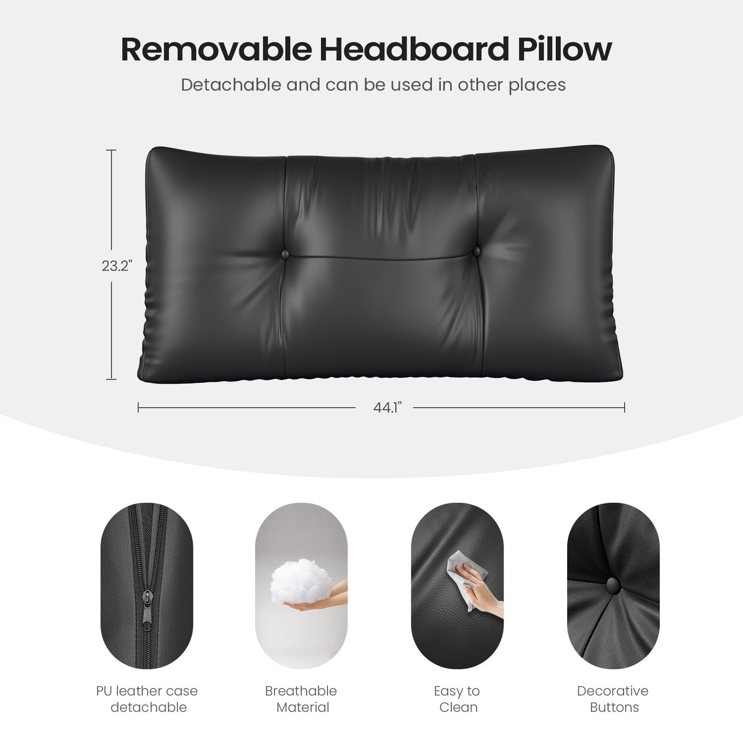 AOGLLATI Twin Size Bed Frame with Removable Upholstered Thick Backrest Headboard Led Bed Frames with 4 Storage Drawers and Charging Station