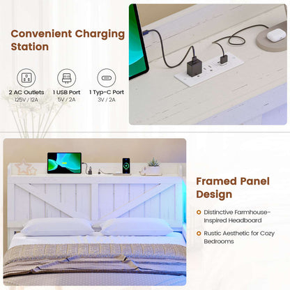 AOGLLATI Twin Corner Farmhouse Bed with 6 Drawers and Hidden Storage Daybed with Charging Station and L-Shape Top Storage 2 Bookcase