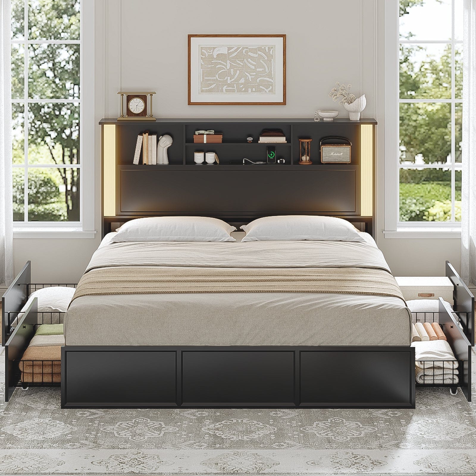 AOGLLATI Bed Frame 3 Color- Lightbox Bed Frame