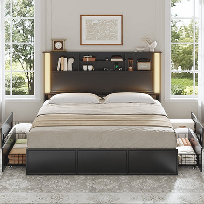 AOGLLATI Bed Frame 3 Color- Lightbox Bed Frame