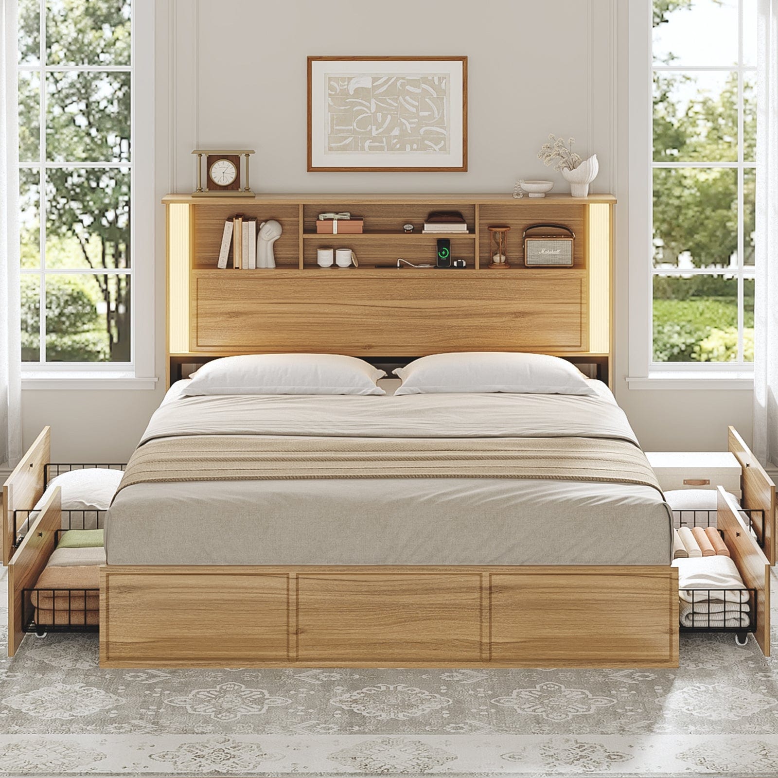 AOGLLATI Bed Frame 3 Color- Lightbox Bed Frame