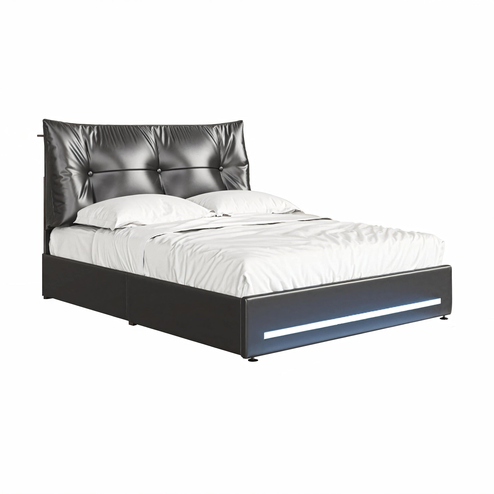 AOGLLATI Bed Frame Upholstered Bed Frame with Headboard