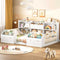 AOGLLATI Bed Frame White / Twin Twin Floor Bed Frame with Both Sides Bookshelf White