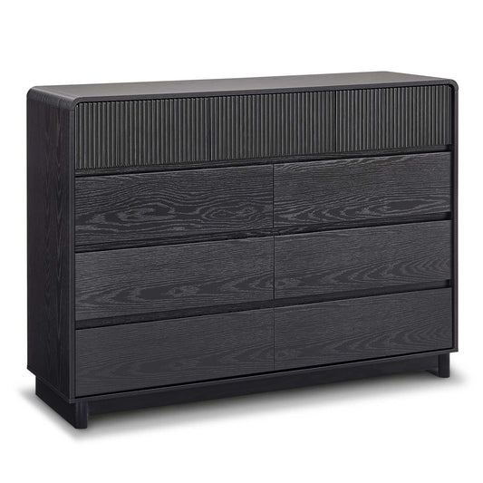 AOGLLATI Dresser Black / Engineered Wood / Modern Mid Century Modern 9-Drawer Dresser Black