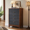 AOGLLATI Dresser Black / Engineered Wood / Retro AOGLLATI Retro Tall Dresser Black