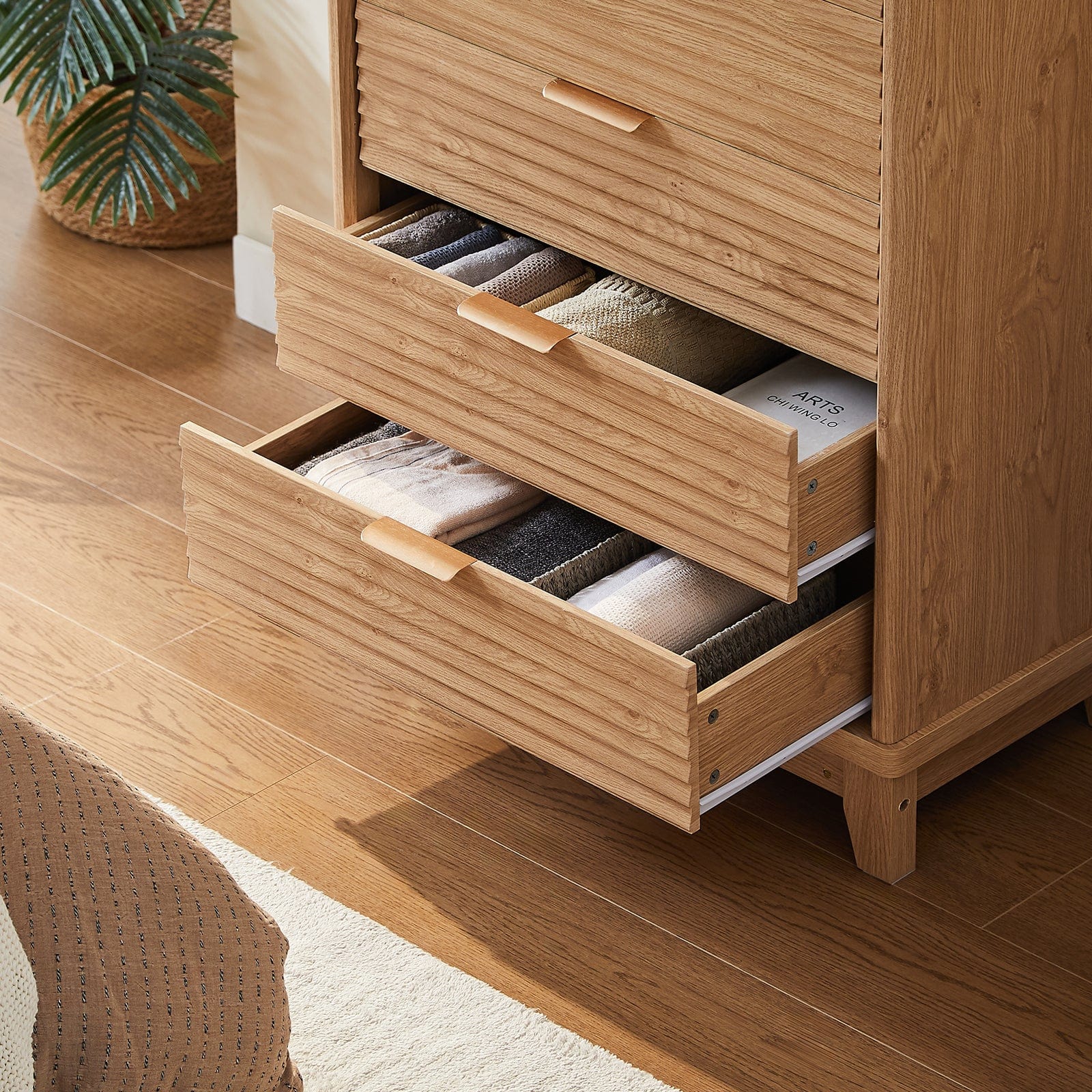AOGLLATI Dresser Natural / Engineered Wood / Retro AOGLLATI Retro Tall Dresser