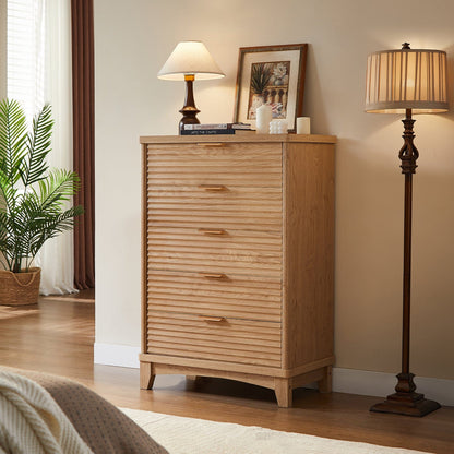 AOGLLATI Dresser Natural / Engineered Wood / Retro AOGLLATI Retro Tall Dresser