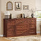 AOGLLATI Dresser Oak Brown / Engineered Wood / Modern Farmhouse 9 Drawers Dresser for Bedroom Oak Brown