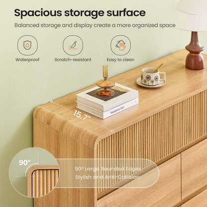 AOGLLATI Dresser Wood / Engineered Wood / Modern Mid Century Modern 5-Drawer Dresser Wood
