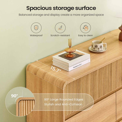 AOGLLATI Dresser Wood / Engineered Wood / Modern Mid Century Modern 6-Drawer Dresser Wood