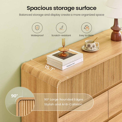 AOGLLATI Dresser Wood / Engineered Wood / Modern Mid Century Modern 9-Drawer Dresser Wood
