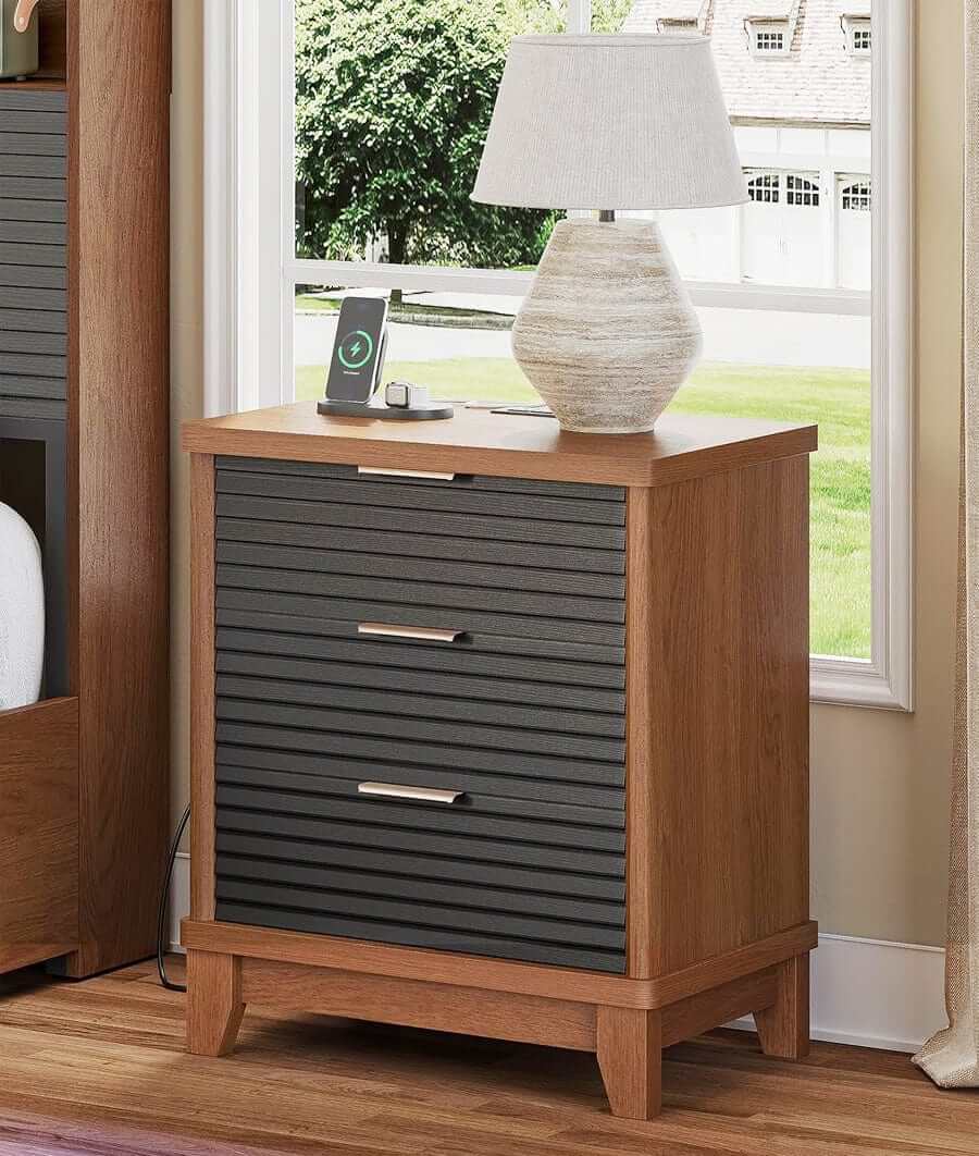 3 Drawer Dresser Black and Brown