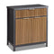 AOGLLATI Storage Cabinet Wood & Black / Drawers / Engineered Wood Sideboard Buffet Storage Cabinet with Drawers Wood & Black