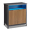 AOGLLATI Storage Cabinet Wood & Black / LED / Engineered Wood LED Sideboard Buffet Storage Cabinet Wood & Black