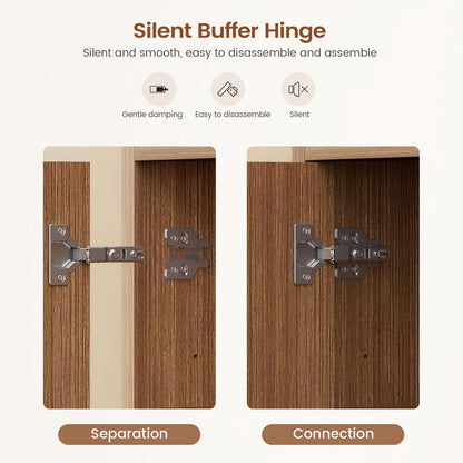 AOGLLATI Storage Cabinet Wood / Drawers / Engineered Wood Sideboard Buffet Storage Cabinet with Drawers Wood