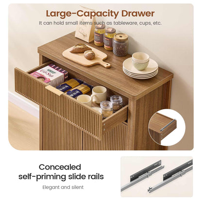 AOGLLATI Storage Cabinet Wood / Drawers / Engineered Wood Sideboard Buffet Storage Cabinet with Drawers Wood