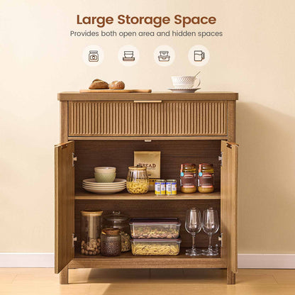 AOGLLATI Storage Cabinet Wood / Drawers / Engineered Wood Sideboard Buffet Storage Cabinet with Drawers Wood