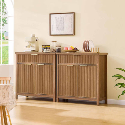 AOGLLATI Storage Cabinet Wood / Drawers / Engineered Wood Sideboard Buffet Storage Cabinet with Drawers Wood