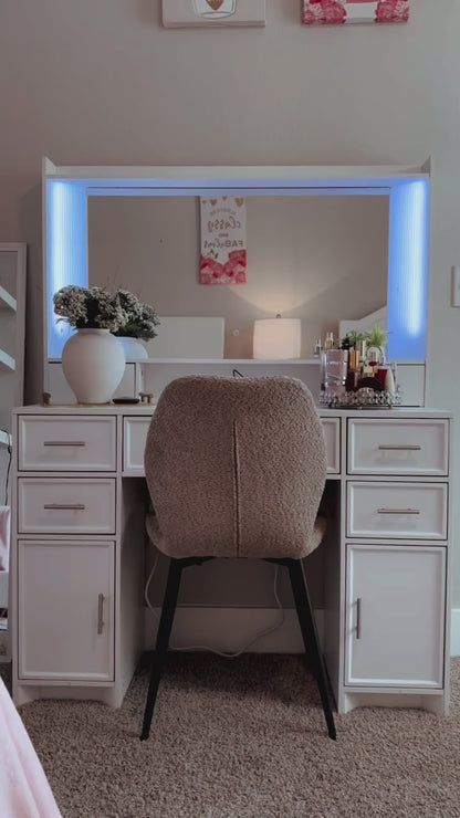 Makeup Vanity with Mirror and Lights